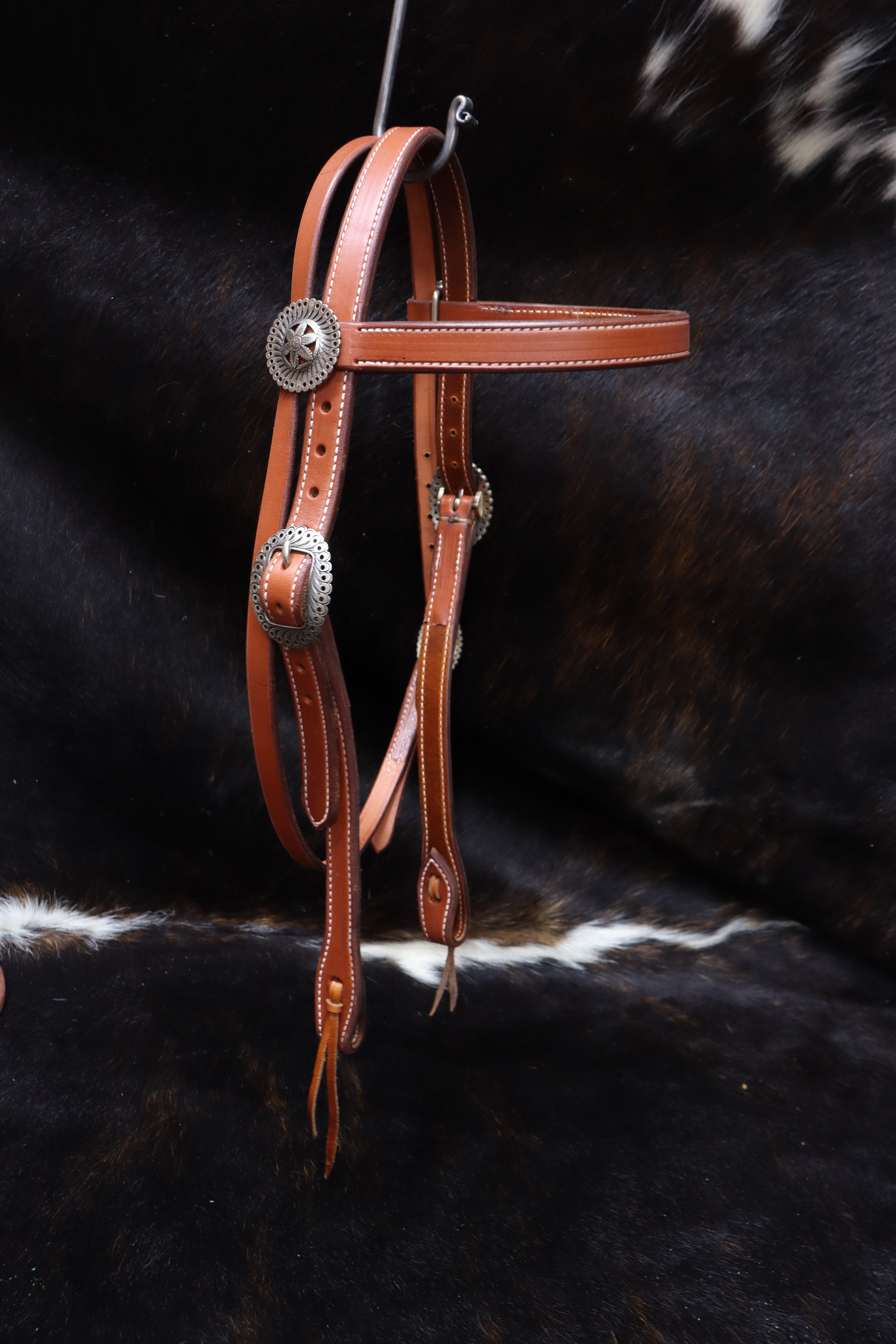 Brow Band Bridle with Cast Bronze Hardware