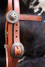 Load image into Gallery viewer, Brow Band Bridle with Cast Bronze Hardware
