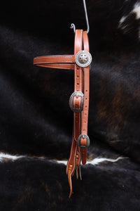 Brow Band Bridle with Cast Bronze Hardware