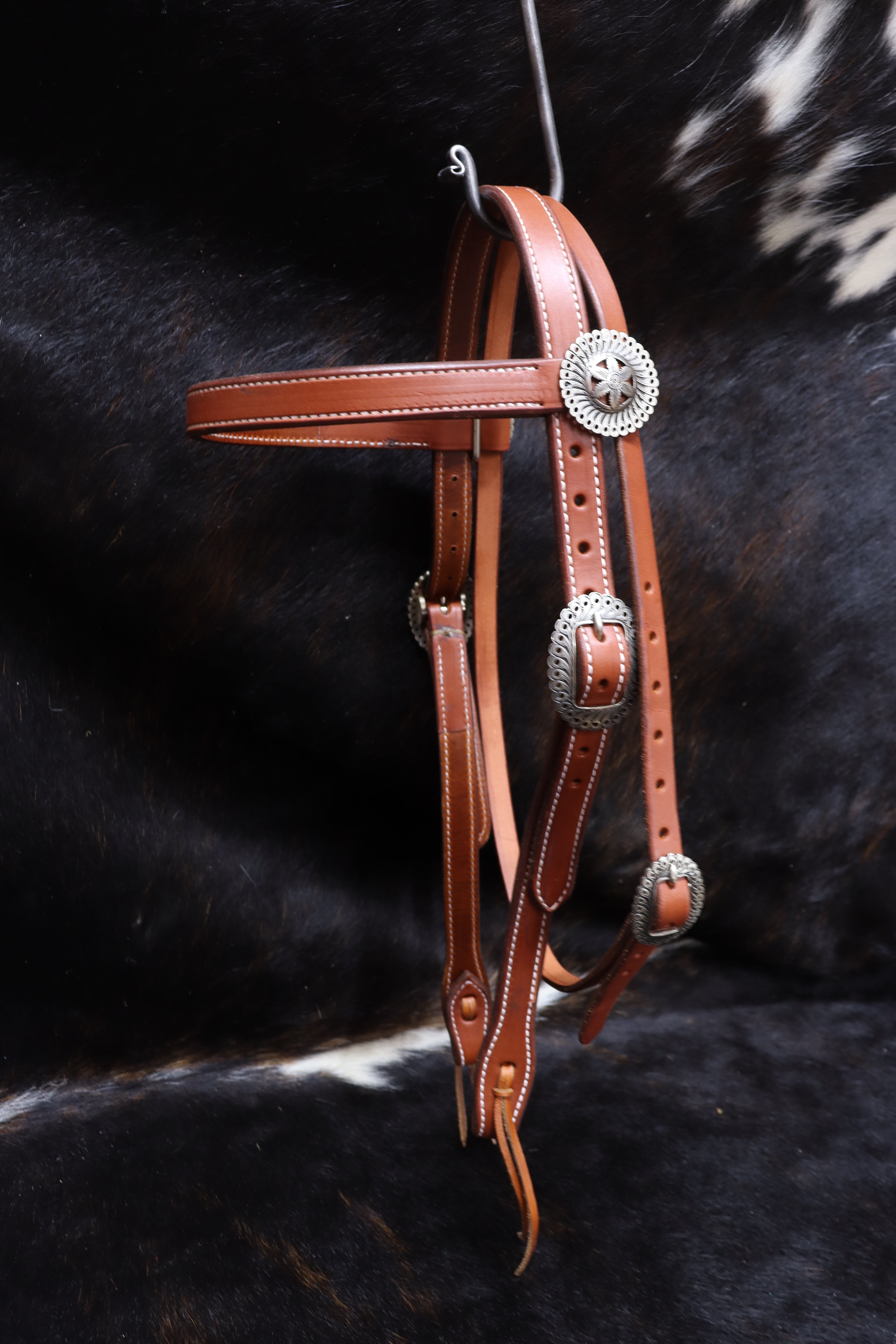 Brow Band Bridle with Cast Bronze Hardware