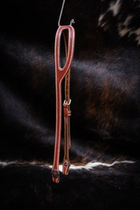 Shaped Ear Bridle with Single Buckle and Cross Conchos