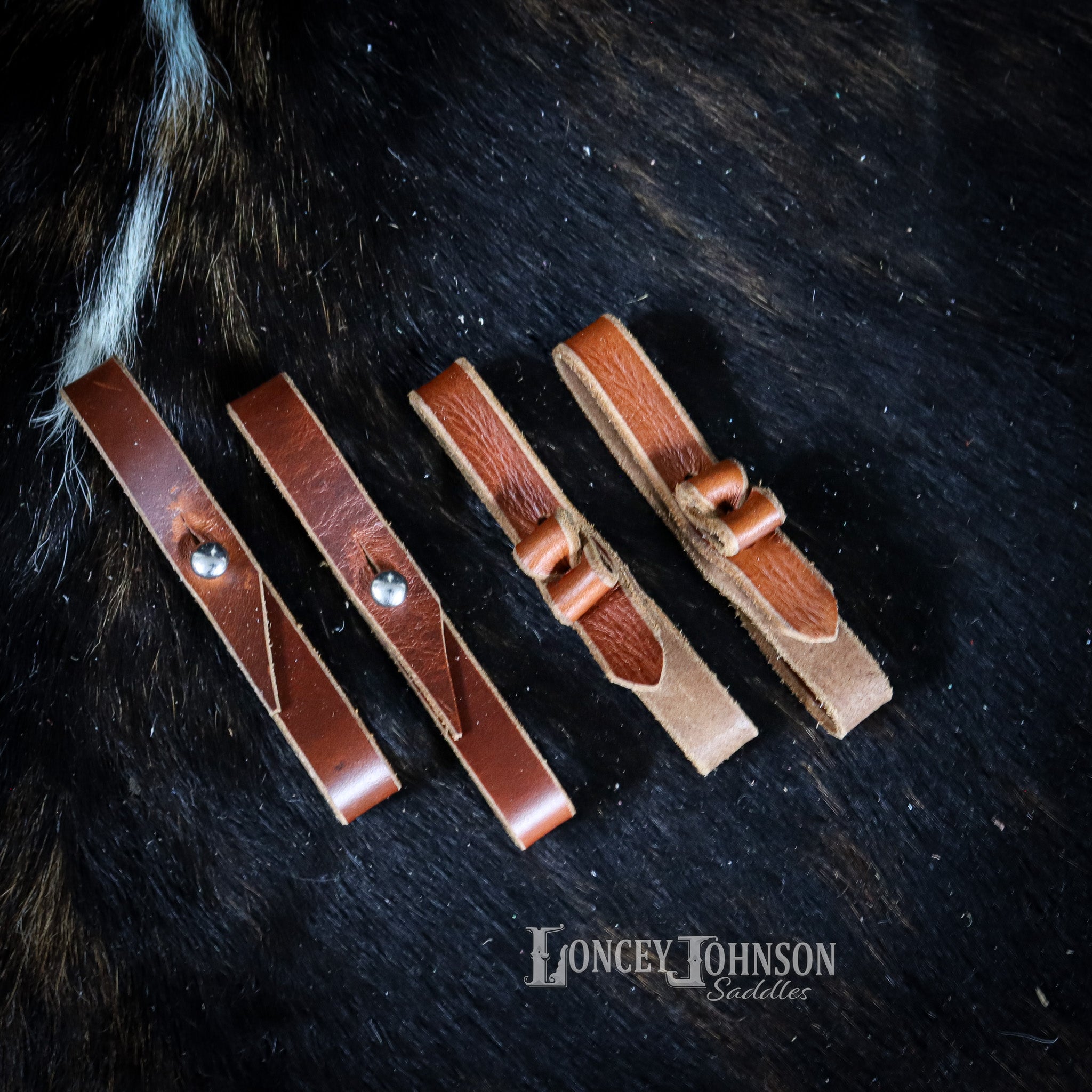 Leather Bit Connectors for Romel Reins