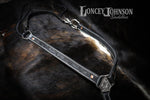 Load image into Gallery viewer, Black Leather Hand Tooled Breast Collar
