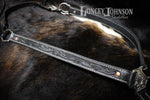 Load image into Gallery viewer, Black Leather Hand Tooled Breast Collar
