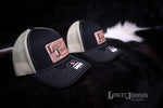 Load image into Gallery viewer, Richardson Black &amp; Vegas Cap with Leather Patch
