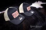 Load image into Gallery viewer, Richardson Black &amp; Vegas Cap with Leather Patch
