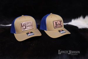 Richardson Biscuit & True Blue Cap with Leather Patch (Copy)